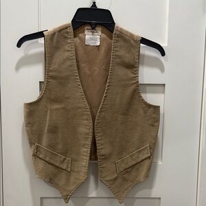 Tan velour Women's Vest